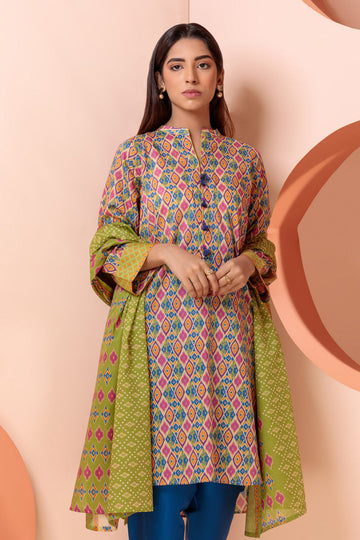 Bonanza Satrangi Green Lawn Suit Ssk223p28 Eid Pret 2022 Online Shopping